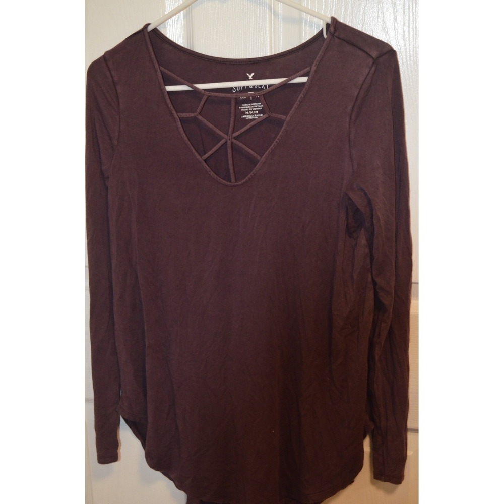 american eagle soft and sexy long sleeve blouse